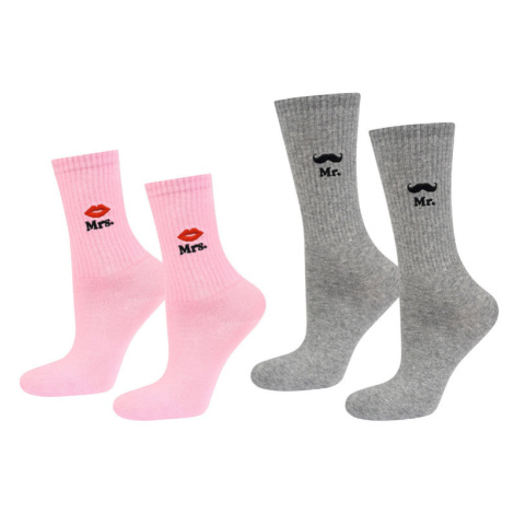 Soxo Dámské / Pánské valentýnské ponožky (Mrs. & Mr.)