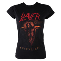 Tričko metal dámské Slayer - Repentless Crucifix - ROCK OFF - SLAYTEE28LB