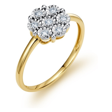 Zlatý prsten s diamanty L'amour Diamonds JR12048Y15 + dárek zdarma L´amour