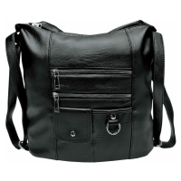 Černý kabelko-batoh 2v1 s kapsami Rixie
