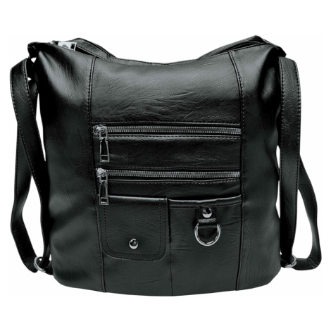 Černý kabelko-batoh 2v1 s kapsami Rixie Tapple
