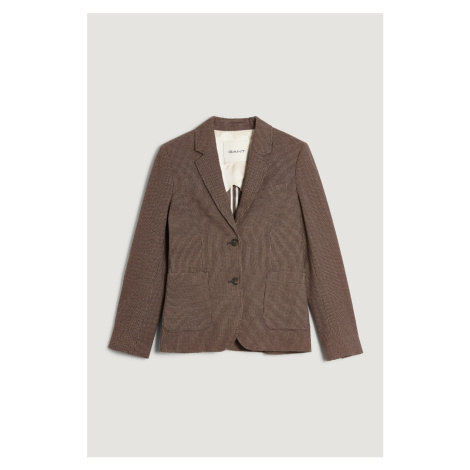 SAKO GANT SLIM PIQUE BLAZER DEEP BROWN