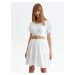 Bílé děrované krátké šaty TOP SECRET