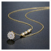 Victoria Filippi Náhrdelník Swarovski Elements s perlou Violtorini NH0255 Bílá/čirá 40 cm + 3 cm