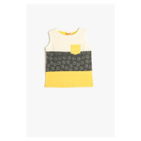 Koton Baby Boy Color Block Round Neck Cotton Sleeveless T-Shirt 3smb30013kk