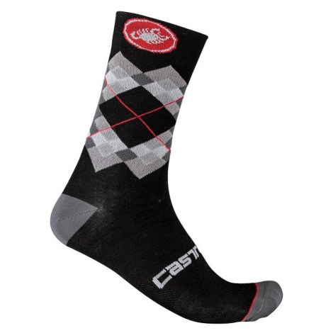 CASTELLI Cyklistické ponožky klasické - ROMBO 18 - černá
