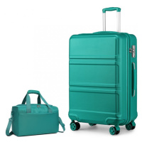 KONO Sada 2 zavazadel - ABS kufr 96L s cestovní taškou 20L - tyrkysová