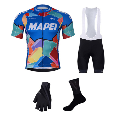 BONAVELO Cyklistický mega set - MAPEI - bílá/modrá/černá