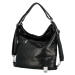 Stylový dámský koženkový kabelko-batoh Stafania,  černý