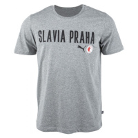 Puma SLAVIA PRAGUE GRAPHIC TEE Pánské triko, šedá, velikost