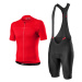 CASTELLI Cyklistický krátký dres a krátké kalhoty - CLASSIFICA - červená/černá