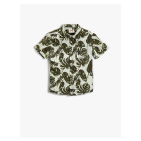 Koton Floral Print Pocket Detailed Cotton Shirt