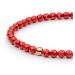 Gaura Pearls Luxusní náramek s pravými korály Patricia - stříbro 925/1000 224-98B Červená 17 cm 