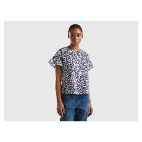 Benetton, Patterned Blouse In Light Cotton United Colors of Benetton