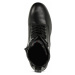 Černá dámská kožená kotníková obuv s vyšší podešví