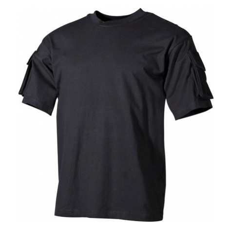 Tričko US T-Shirt s kapsami na rukávech 1/2 černé Max Fuchs