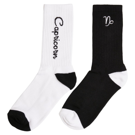 Zodiac Ponožky 2-balení černo/bílý kozoroh