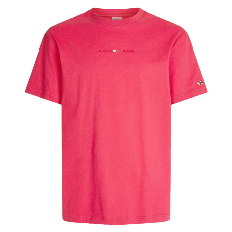 Tommy Hilfiger Linear Logo Tee Růžová