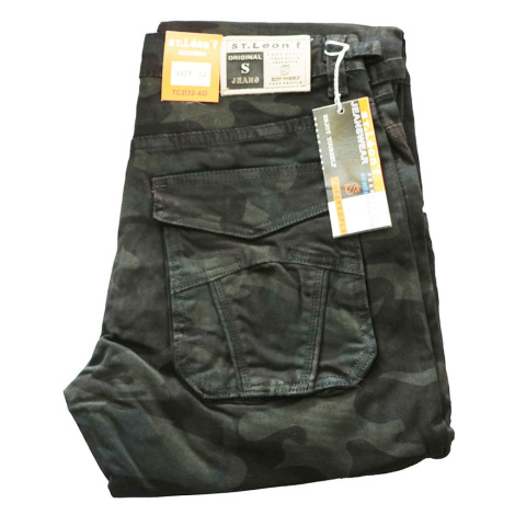 ST. LEON´F kalhoty pánské TC2 kapsáče nadměrná velikost maskáče