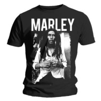 Bob Marley Tričko Logo Unisex Black/White