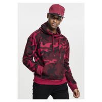 High Neck Camo Hoody - burgundy camo