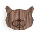 Dřevěná brož British Cat Brooch