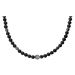 Manoki Korálkový náhrdelník Domenico - 6 mm Onyx WA697B Černá 45 cm