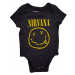 Nirvana kojenecké body tričko, Yellow Smiley Black, dětské