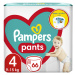 PAMPERS Pleny kalhotkové Active Baby Pants vel. 4 (66 ks) 9-15 kg