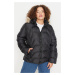 Trendyol Curve Black Regular Fit Hooded Fur Detailed Puffer Coat