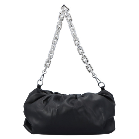 Zajímavá dámská koženková kabelka Evita, černá Elysee