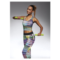 Bas Bleu Crop top TROPICAL-TOP 30 sport with coloured stripes