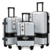 Rogal Stříbrná sada extravagantních skořepinových kufrů "Shiny" - M (35l), L (65l), XL (100l)