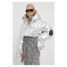 Péřová bunda MMC STUDIO Maffo Gloss dámská, šedá barva, zimní, oversize