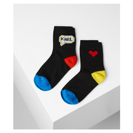 Ponožky Karl Lagerfeld Karl Pixel Socks 2-Pack - Černá