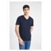 DEFACTO Slim Fit V-Neck Basic Short Sleeve T-Shirt