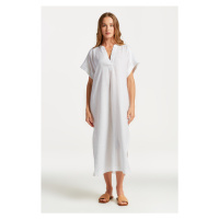 ŠATY GANT RELAXED SS LINEN CAFTAN bílá