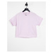 Miss Selfridge short sleeve organic cotton roll cuff t-shirt in lilac-Purple