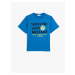 Koton T-Shirt Slogan Themed Printed Short Sleeve Crew Neck Cotton