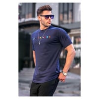 Madmext Men's Navy Blue T-Shirt 5363