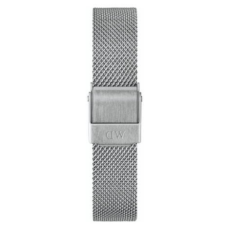 Řemínek na hodinky Daniel Wellington Petite 12 Sterling Black stříbrná barva