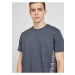 Tmavě šedé pánské žíhané tričko Ralph Lauren