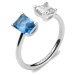 Brosway Elegantní otevřený prsten Fancy Freedom Blue FFB09 L (56 - 59 mm)