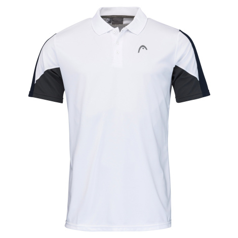 Pánské tričko Head Club 22 Tech Polo Shirt Men White/Dark Blue L