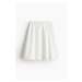 H & M - Kolová nylonová sukně - bílá