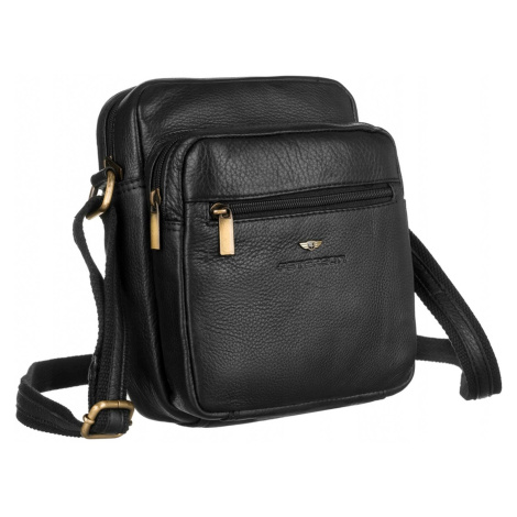 Pánská kožená taška Peterson PTN 376-NDM černá