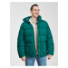 Zelená pánská bunda zimní s kapucí GAP