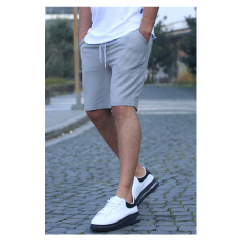 Madmext Dyed Gray Basic Men's Shorts 5438