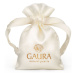 Gaura Pearls Stříbrné pozlacené náušnice s řiční perlou Amber Gold,stříbro 925/1000 SK21229GEL/W