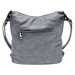 Velký středně šedý kabelko-batoh 2v1 s praktickou kapsou Lilly